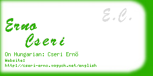 erno cseri business card